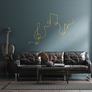 DINOZOZO Dancing Music Notes Minimalist Music Room Recording Studio Business Custom Metal Signs2