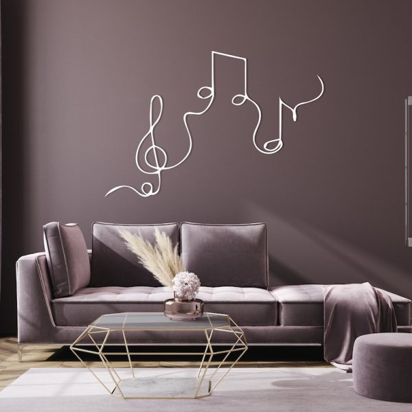 DINOZOZO Dancing Music Notes Minimalist Music Room Recording Studio Business Custom Metal Signs