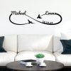DINOZOZO Doves Flying Infinity Symbol Art Valentines Day Engagement Wedding Anniversary Gift Custom Metal Signs