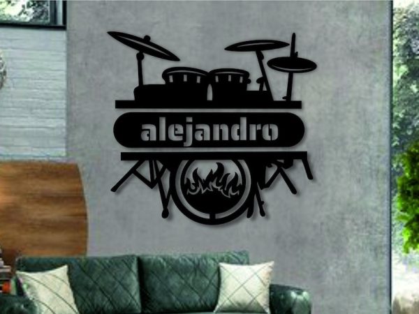 DINOZOZO Drum Set Rock Music Instrument Drummer Music Room Recording Studio Business Custom Metal Signs