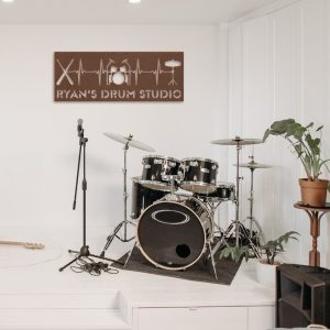 DINOZOZO Drum Studio Drummer Music Room Recording Studio Business Custom Metal Signs