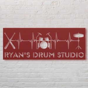 DINOZOZO Drum Studio Drummer Music Room Recording Studio Business Custom Metal Signs3