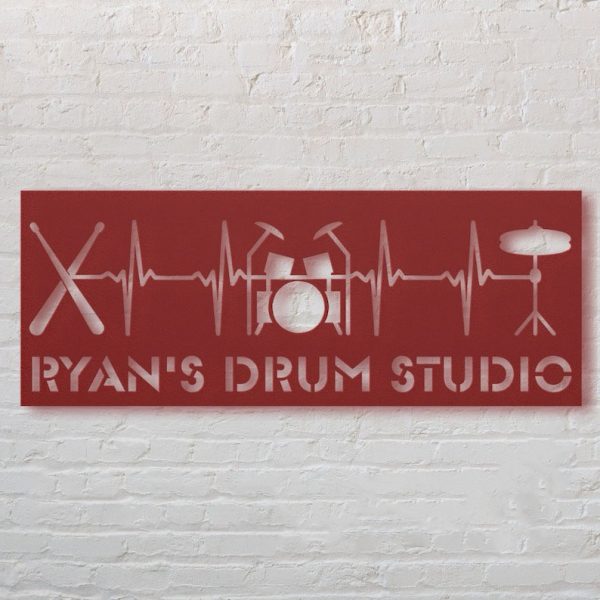 DINOZOZO Drum Studio Drummer Music Room Recording Studio Business Custom Metal Signs