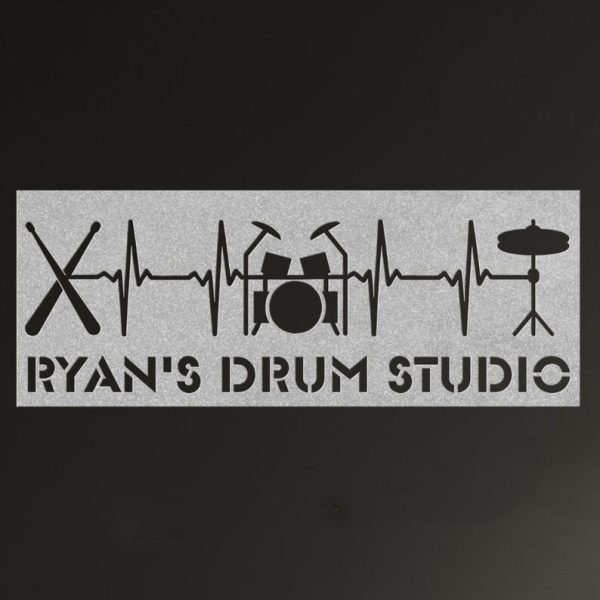 DINOZOZO Drum Studio Drummer Music Room Recording Studio Business Custom Metal Signs