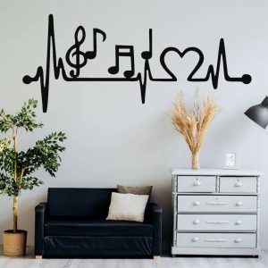 DINOZOZO Ekg Rhythm Heartbeat Music Lover Art Music Room Recording Studio Business Custom Metal Signs2