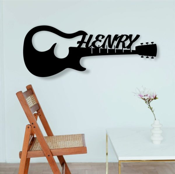 DINOZOZO Electric Guitar Geometric Music Room Recording Studio Business Custom Metal Signs