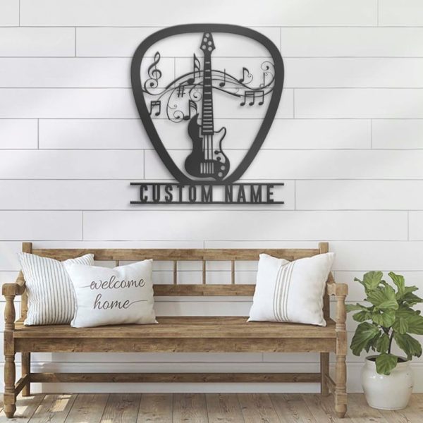 DINOZOZO Electric Guitar Player Guitar Pick Guitarist Music Room Studio Decoration Custom Metal Signs