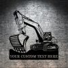 DINOZOZO Excavator Digging Excavater Operator Heavy Machinery Excavator Driver Patriotic Art Custom Metal Signs