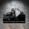 DINOZOZO Excavator Loading Truck Excavator Operator Truck Driver Machine Operator Patriotic Art Custom Metal Signs