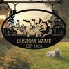 DINOZOZO Farm Animals Chickens Goat and Pig Cedar Trees Custom Metal Signs Gift for Farmer