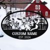 DINOZOZO Farm Animals Chickens Goat and Pig Cedar Trees Custom Metal Signs Gift for Farmer2