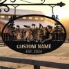 DINOZOZO Farm Animals Chickens Goat and Pig Cedar Trees Custom Metal Signs Gift for Farmer3