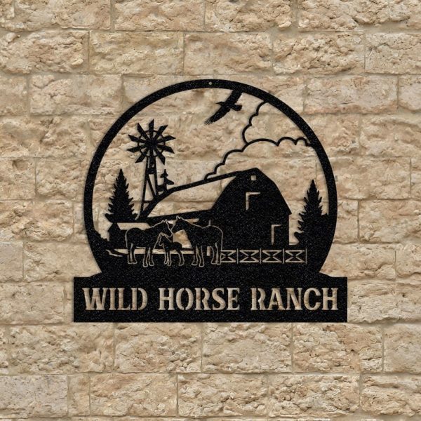 DINOZOZO Farm Barn Horse Ranch Custom Metal Signs