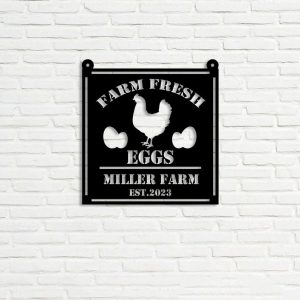 DINOZOZO Farm Fresh Eggs Chicken Farm Welcome Farm Animals Custom Metal Signs Gift for Farmer