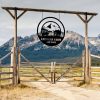 DINOZOZO Farm Scene Mountain Custom Metal Signs Gift for Farmer