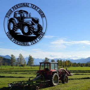 DINOZOZO Farm Tractor Heavy Machinery Operator Gift For Farmer Custom Metal Signs 3