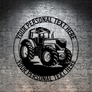 DINOZOZO Farm Tractor Heavy Machinery Operator Gift For Farmer Custom Metal Signs