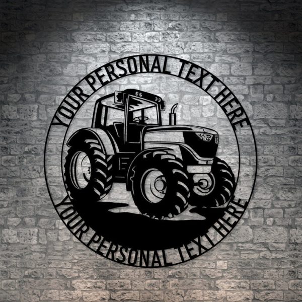 DINOZOZO Farm Tractor Heavy Machinery Operator Gift For Farmer Custom Metal Signs