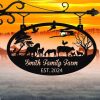 DINOZOZO Farmhouse Barn Ranch Family Farm Custom Metal Signs Gift for Farmer