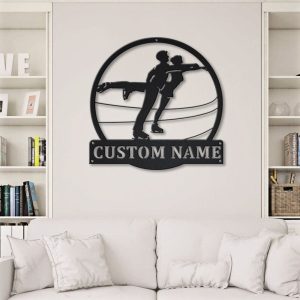 DINOZOZO Figure Skating Couple V6 Valentine’s Day Engagement Wedding Anniversary Gift Custom Metal Signs