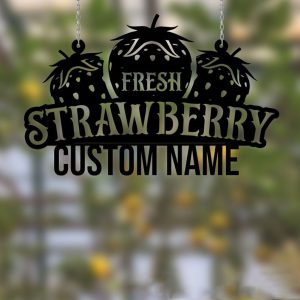 DINOZOZO Fresh Strawberry Farm Custom Metal Signs Gift for Farmer2
