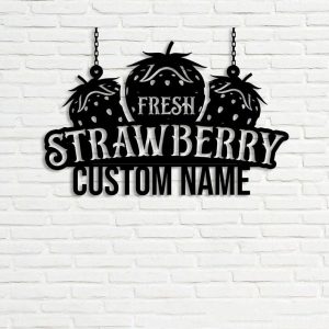 DINOZOZO Fresh Strawberry Farm Custom Metal Signs Gift for Farmer3