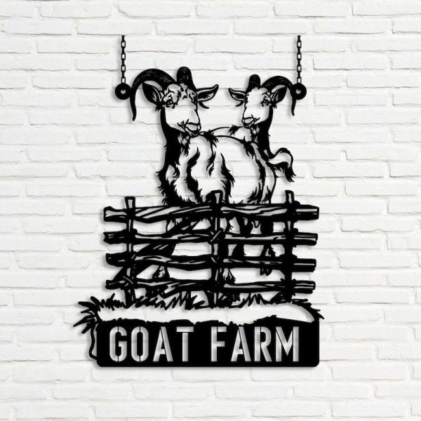 DINOZOZO Goat Farm Custom Metal Signs Gift for Farmer