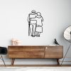 DINOZOZO Grandpa and Grandma Minimalist Line Art Old Couple Anniversary Valentines Day Gift for Her Him Custom Metal Signs 2