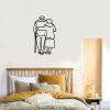 DINOZOZO Grandpa and Grandma Minimalist Line Art Old Couple Anniversary Valentines Day Gift for Her Him Custom Metal Signs 4