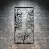 DINOZOZO Growing Love Tree Couple Portrait Minimalism Wedding Gift for Couple Anniversary Valentines Day Gift for Her Him Custom Metal Signs