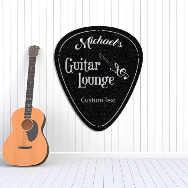 DINOZOZO Guitar Lounge Guitar Pick Music Room Recording Studio Business Custom Metal Signs