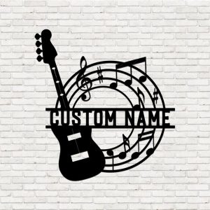 DINOZOZO Guitar Musical Instrument Music Room Recording Studio Business Custom Metal Signs