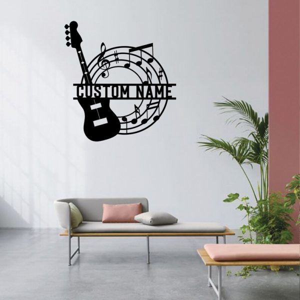 DINOZOZO Guitar Musical Instrument Music Room Recording Studio Business Custom Metal Signs