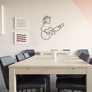 DINOZOZO Guitar Player Fluctuating Musical Notes Music Room Recording Studio Business Custom Metal Signs