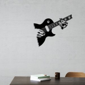 DINOZOZO Guitar Wall Art Guitar Player Music Room Recording Studio Business Custom Metal Signs