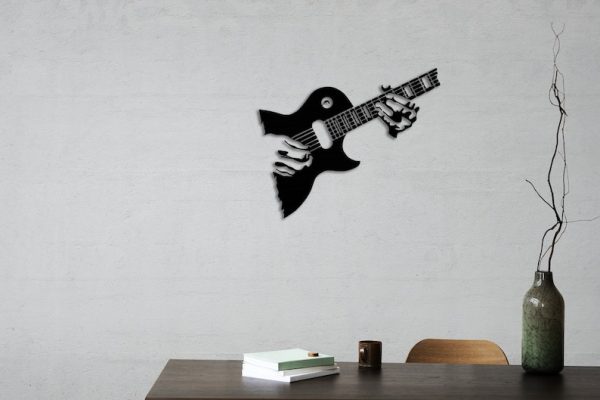 DINOZOZO Guitar Wall Art Guitar Player Music Room Recording Studio Business Custom Metal Signs