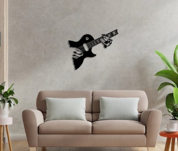 DINOZOZO Guitar Wall Art Guitar Player Music Room Recording Studio Business Custom Metal Signs