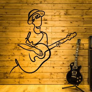 DINOZOZO Guitarist Monogram Music Room Recording Studio Business Custom Metal Signs4