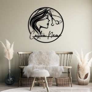 DINOZOZO Hair Dresser Hair Stylist Woman Face Beauty Center Business Custom Metal Signs