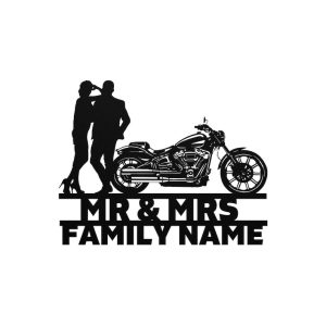 DINOZOZO Harley Davidson Biker Couple Motorcycle Valentines Day Engagement Wedding Anniversary Gift Custom Metal Signs2