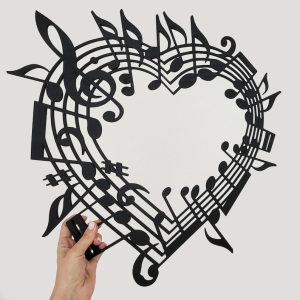 DINOZOZO Heart Music Artwork Music Room Recording Studio Business Custom Metal Signs