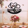 DINOZOZO Heart and Infinity Wedding Welcome Custom Metal Signs Couple Anniversary Valentines Day Gift for Her Him3
