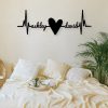 DINOZOZO Heartbeat with Names Wedding Gift for Couple Anniversary Valentines Day Gift for Her Him Custom Metal Signs