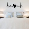 DINOZOZO Heartbeat with Names Wedding Gift for Couple Anniversary Valentines Day Gift for Her Him Custom Metal Signs2