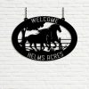 DINOZOZO Horse Ranch Welcome Farm Animals Custom Metal Signs Gift for Farmer 2 1