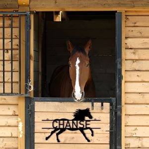 DINOZOZO Horse Stall Name Plate Horse Barn Ranch Custom Metal Signs2