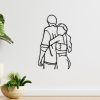 DINOZOZO Husband and Wife Back Hug Couple Anniversary Valentines Day Gift for Her Him Custom Metal Signs