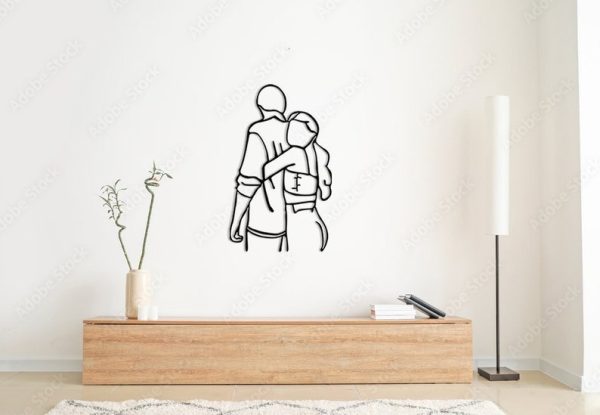 DINOZOZO Husband and Wife Back Hug Couple Anniversary Valentine’s Day Gift for Her Him Custom Metal Signs