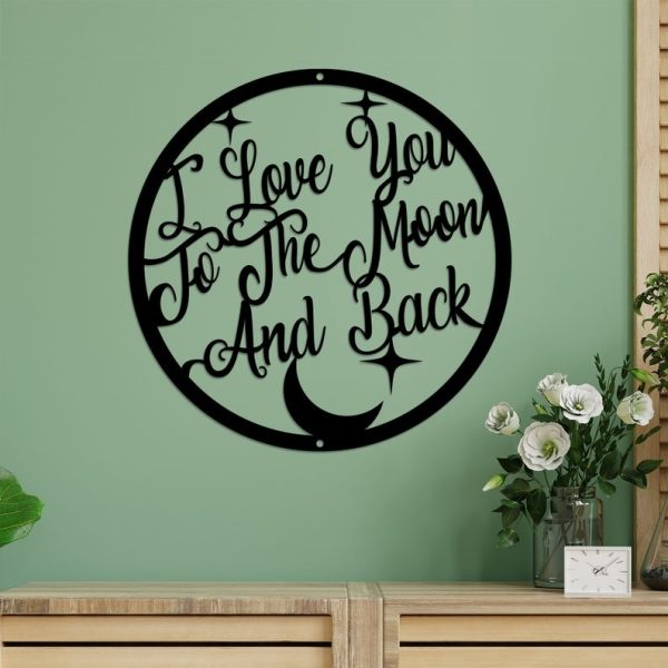 DINOZOZO I Love You To The Moon And Back Valentine’s Day Engagement Wedding Anniversary Gift Custom Metal Signs