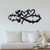 DINOZOZO Infinity Heart Butterfly and Flower Valentines Day Wedding Anniversary Gift Custom Metal Signs